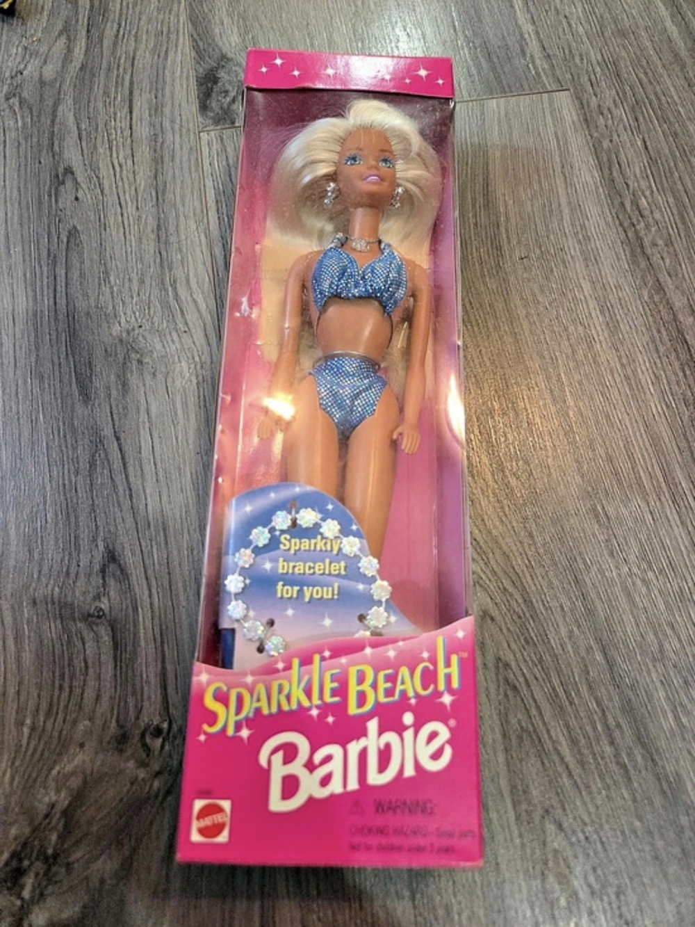 Barbie Sparkle Beach Barbie Doll in Pink & Blue